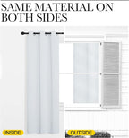 NICETOWN Blackout Curtain Panels for Bedroom, Greyish White, 2 Panels, W55 x L57-inch, Grey, Thermal Insulated Grommet Top Blackout Draperies and Drapes for Basement