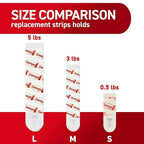 Command 5 lb Indoor Large Replacement Strips, 20 Strips, Damage-Free Wall Hanging, Re-Hang Large Hooks for Home and Wall Decor, White Adhesive