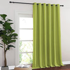 NICETOWN Blackout Room Divider Curtains for Sliding Glass Doors 102 Inches Long 1 Panel, Extra Wide Curtains for Doorway Patio Bedroom Living Room (Fresh Green, 80Wx102L, 1 Panel)