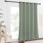 NICETOWN Blackout Sage Green Curtain 90 inch Length for Bedroom - Thermal Insulated Grommet Room Darkening Window Drape Sound Dampening for Living Room, W66 x L90, 1 Panel