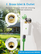 meross WiFi Water Hose Timer, Smart Sprinkler Timer with Brass Inlet & Outet, Work with Apple Homekit, Alexa & Google Assistant, Water Valve for Lawn, Garden, Yard and Pool, MSH400/MSH450 Hub Required