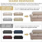 H.VERSAILTEX 4 Piece Stretch Sofa Covers for 3 Cushion Couch Covers for Living Room Slipcovers (Base Cover Plus 3 Seat Cushion Covers) Upgraded Thicker Jacquard Fabric (Sofa, Sand)
