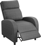 Homall Recliner Chair, Recliner Sofa for Adults, Recliners Home Theater Seating with Lumbar Support, Reclining Sofa Chair for Living Room (Fabric, Grey)
