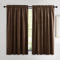 NICETOWN Thermal Insulated Brown Velvet Curtains, Sound Reducing Heavy Matt Solid Room Darkening Drapes/Panels for Holiday (2 Panel Per Pack, 63 inches Long)