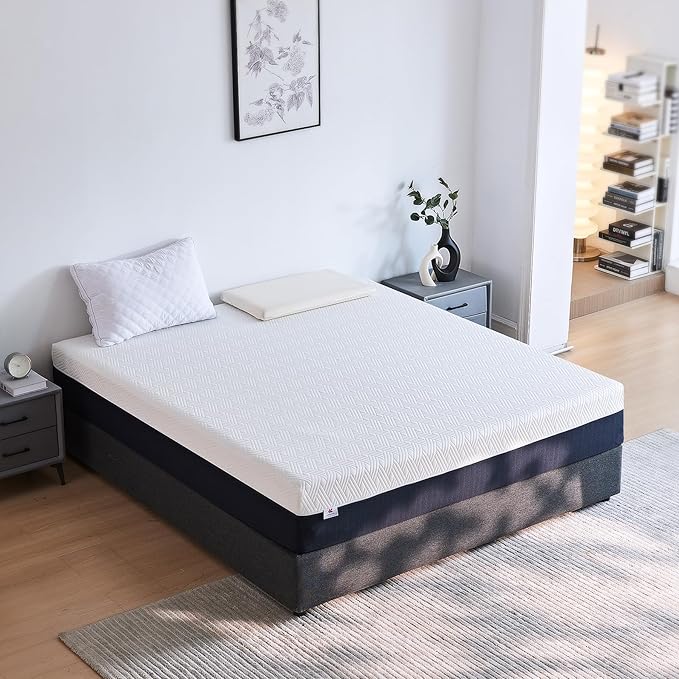 Queen Mattress, 10 Inch Gel Memory Foam Mattresses, Medium Firm for Cool Sleeping, Pressure Relief, Easily Replaceable,CertiPUR-US Certified Colchón in a Box