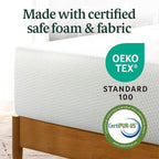 Zinus 12 Inch Queen Green Tea Memory Foam Mattress [New Version], Fiberglass Free, Medium Firm Feel, Zoned Pressure Relief, Certified Safe Foams & Fabric, Mattress in A Box