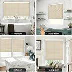 LazBlinds No Tools No Drill Cordless Cellular Shades, Light Filtering Honeycomb Shades for Home, Thermal Insulation Blinds for Windows, 24" W x 48" H, Beige