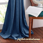 NICETOWN Navy Blue Velvet Curtains 84 inches for Bedroom, Sound Reducing Heavy-Duty Solid Rod Pocket Light Blocking Drapes/Panels for Living Room (2 Panels, 52 inches Wide Each Panel)