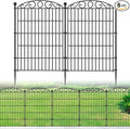No Dig Decorative Garden Fence 6 Panel - 36in H x 12ft L, Tall Animal Barrier for Dogs Rabbits, Rustproof Metal Wire Panels for Yard, Patio, and Outdoor Border Use