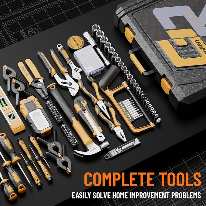 239PCS Tool Set Tool Kit For Home, Basic Household Automotive Motorcycle Car Tool Kits, Portable Plastic Mechanics Tools Boxes Sets With Organizers And Storage Case For Men Women All Purpose