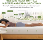 EGOHOME King Size Memory Foam Mattress, 10 Inch Bed Mattress in a Box with Cooling Green Tea Gel, Relieve Pressure with Medium Support, CertiPUR-US Certified, 80''L x 76''W, White
