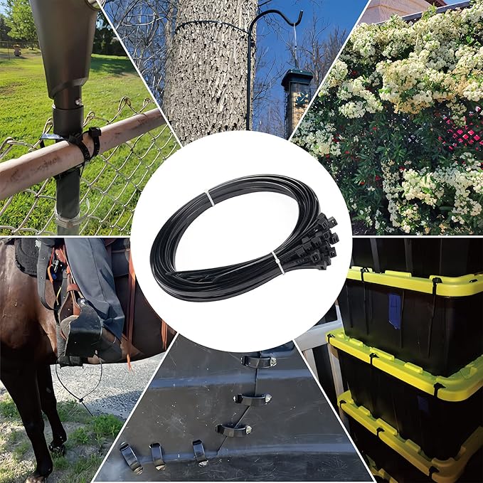 Large Zip Ties Heavy Duty 18 inch (500 Pack), 220 lb Tensile Strength for Outdoor Use, Black Cable Ties, Long Wire Ties by ANOSON