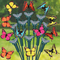12 Pcs Solar Flying Moving Fluttering Waterproof Garden Stakes Decorations for Home Yard Pathway Garden Landscape Christmas Outdoor Indoor Centerpieces Gift Decorations (Butterfly)