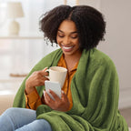 Utopia Bedding Fleece Blanket Twin Size Olive (60x80 Inches) Ultra Soft Warm Lightweight Microfiber Breathable Anti-Static Cozy Winter Bed Blanket, All-Season Home Decor Gift for Men & Women