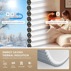 LazBlinds No Tools No Drill Cordless Cellular Shades, Light Filtering Honeycomb Shades for Home, Thermal Insulation Blinds for Windows, 42" W x 64" H, Dark Grey