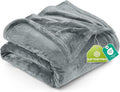 Utopia Bedding Fleece Blanket Queen Size Ash Grey (90x90 Inches) Ultra Soft Warm Lightweight Microfiber Breathable Anti-Static Cozy Winter Bed Blanket, All-Season Home Decor Gift for Men & Women