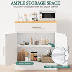 Shintenchi Farmhouse Storage Cabinets with Doors and Shelves,Kitchen Barn Door Storage Cabinet with Drawers,Coffee Bar Cabinet Buffest Sideboard for Dining Room,Bathroom,Entryway