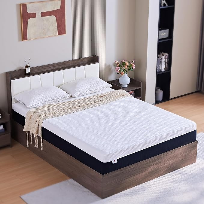 Full Size Mattress, 6 Inch Gel Memory Foam Mattresses, Medium Firm for Cool Sleeping, Pressure Relief,Sweet Sleep Easily Replaceable,CertiPUR-US Certified Colchón in a Box
