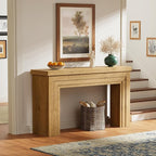 Huuger 54 Inch Entryway Table, Retangular Console Table with Storage, Farmhouse Sofa Table Behind The Couch, Long for Entrance, Hallway, Foyer, Living Room, Natural