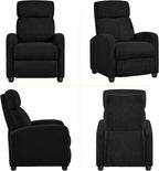 Yaheetech Boucle Recliner Chair Single Sofa Home Theater Seating Adjustable Modern Single Reclining Chair for Living Room Bedroom Home Theater Black