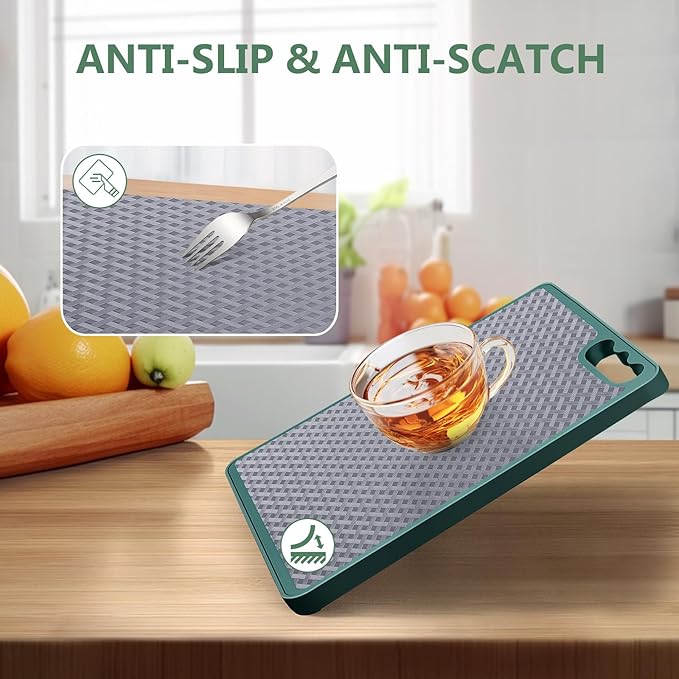Shelf Liners, Non-Adhesive Drawer Liner, Waterproof & Oil-Proof Kitchen Cabinet Cupboard Liner Plastic EVA Material BPA Free Fridge Liner Mats Paper Protector for Shelves (Grey/24in x 240in)