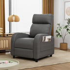 Homall Recliner Chair, Recliner Sofa for Adults, Recliners Home Theater Seating with Lumbar Support, Reclining Sofa Chair for Living Room (Fabric, Grey)