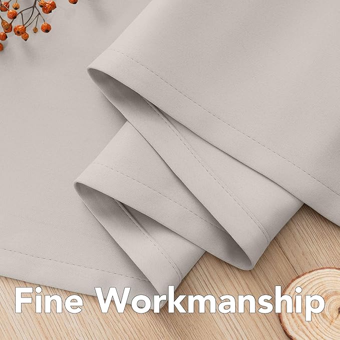 H.VERSAILTEX Room Darkening Curtains for Bedroom Thermal Insulated Living Room Curtains 120 Inch Long Grommet Privacy Protection Window Curtain Panels/Drapes for Nursery, 2 Panels, Ivory/Cream