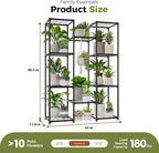 Bamworld Plant Stand Outdoor Metal Plant Shelf for Multiple Plants Large Plant Holder Waterproof for Garden Living Room Patio Morden Home Decor Gardening Gifts