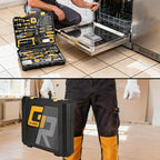 218 Piece Tool Kit for Home, Tool Box with General Household Hand Tools Set, Herramientas with Screwdrivers, Wrenches, Hammer, Bow Saw, Folding Work Lamp, Electric Pen and Other Basic Tool Kit