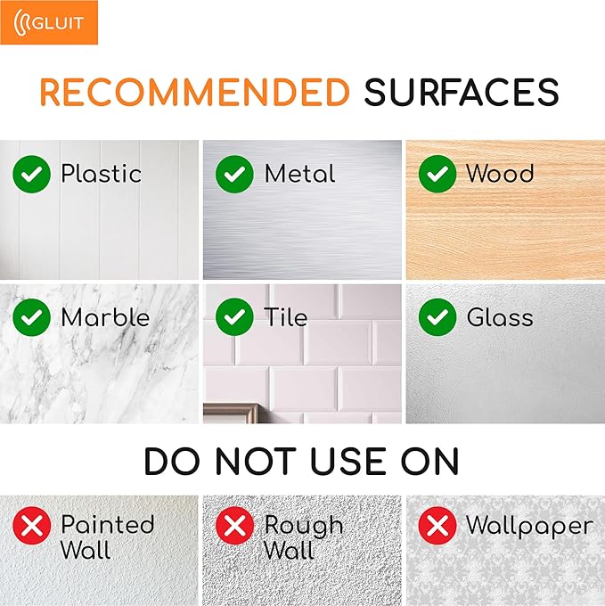 GLUIT Adhesive Wall Hooks for Hanging Heavy Duty 22 lbs Hooks for Walls No Damage, Towel Sticky Clear Hook, Waterproof, Home, Bathroom, Kitchen, Office, and Outdoor 12 Pack