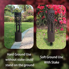 4Pack Solar Pathway Lights Outdoor, Landscape Lighting Dust to Dawn Solar Lights for Garden Decor, Metal Path Lights Solar Powered for Yard Lawn Patio Walkway Warm Yellow