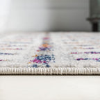 JONATHAN Y Boho Vintage Diamond Cream/Multi Runner Rug 2X8 ft, Moroccan Hype for Living Room, Bedroom, Kitchen, Office, Easy-Cleaning, High Traffic, Pet-Friendly, Non-Shedding (MOH101H-28)