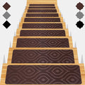 Stair Treads for Wooden Steps 15pcs - 8x30in Carpet Stairs Runner Indoor Non-Slip Stair Mats for Kids Elders and Pets