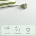 Zinus 10 Inch Green Tea Memory Foam Mattress/CertiPUR-US Certified/Bed-in-a-Box/Pressure Relieving, White, King