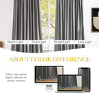 NICETOWN Super Soft Velvet Curtains 84 inches, Sound Reducing Cold Heat Insulated Heavy Matt Room Darkening Panels for Living Room (Light Grey, 2 Panels)