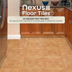 Nexus Self Adhesive 12-Inch Vinyl Floor Tiles, 20 Tiles - 12" x 12", Classic Parquet Oak Slate Pattern - Peel & Stick, DIY Flooring for Kitchen, Dining Room, Bedrooms & Bathrooms by Achim Home Decor