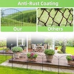 Decorative Garden Fence 24in (H) x20ft (L), 10 Pack No Dig Fence Animal Barrier for Dog, Arched Flower Bed Edging, Wire Border Panel Fencing for Yard Patio Outdoor Decor