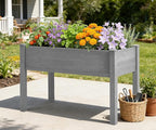 48×24×30 Inch Raised Garden Bed with Legs, Solid Wood Elevated Planter Box Stand with Liner for Outdoor Patio, Backyard & Balcony