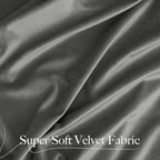 NICETOWN Super Soft Velvet Curtains 84 inches, Sound Reducing Cold Heat Insulated Heavy Matt Room Darkening Panels for Living Room (Light Grey, 2 Panels)