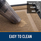OLANLY Front Door Mat Indoor Outdoor Entrance, Waterproof All-Season, All-Weather Doormat, Sturdy Natural Rubber, Fade Resistant, Low Profile, Easy Clean Patio Porch Entryway Mat, 35x23, Light Borwn