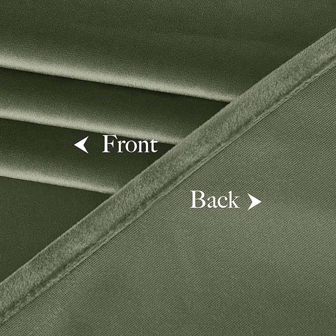 NICETOWN Super Soft Velvet Curtains 84 inches, Sound Reducing Cold Heat Insulated Heavy Matt Room Darkening Drape Panels for Living Room (Sage Green, 2 Panels)