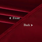 NICETOWN Red Blackout 120" Velvet Curtains for Backdrops, Thermal Insulated Noise Reducing Drapes for Film, Extra Long Window Treatments for Large Sliding Door (2 Panels, 52" Wide)