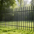 Metal Decorative Garden Fence 42" H x 30" W (5 Panels, Total Length 12.5 feet), Metal Border Folding Fence, Landscape Fencing Dog Fence Pet Fence for Flower Bed, Yard, Animal Barrier