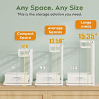 Under Sink Organizer and Storage, Height Adjustable Cabinet Organizer with Slide Out Drawer, Pull Out Under Sink Storage, Multi-Purpose 2 Tier Sink Shelves for Kitchen Bathroom Pantry (White, 1 Pack)