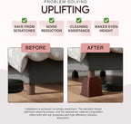 Utopia Bedding Bed Riser, 3 & 5 Inches Adjustable Furniture Risers for 8 Inch Combined Furniture Lift, Under Bed Storage & Dorm Room Essential, Supports Up to 1,300 lbs (4 Set, Reddish Brown)