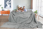 Utopia Bedding Cool Grey 100% Cotton Waffle Blanket 300 GSM [Big - 120x120 Inch] Soft Lightweight Breathable Bed Blanket for All Season