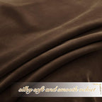 NICETOWN Brown Velvet Room Darkening Curtains, Home Decor Light Blocking Thermal Insulated Drapes for Theater and Movie Room (Set of 2, 72 inches Long)