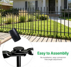 Metal Decorative Garden Fence 42" H x 30" W (5 Panels, Total Length 12.5 feet), Metal Border Folding Fence, Landscape Fencing Dog Fence Pet Fence for Flower Bed, Yard, Animal Barrier