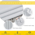 NICETOWN Greyish White Sliding Door Curtain 118 inch Length, Grommet Room Darkening Thermal Curtain Extra Long Sound Dampening for Living Room/Bedroom, W80 x L118, 1 Panel