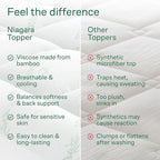 Ultra Soft Queen RV Size Mattress Topper - Viscose Made from Bamboo Pillow Top Mattress Pad for Back Pain Relief - Naturally Cooling for Hot Sleepers, Green